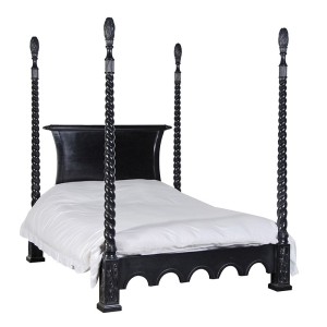 Amberleigh Black Four Poster 6ft Bed